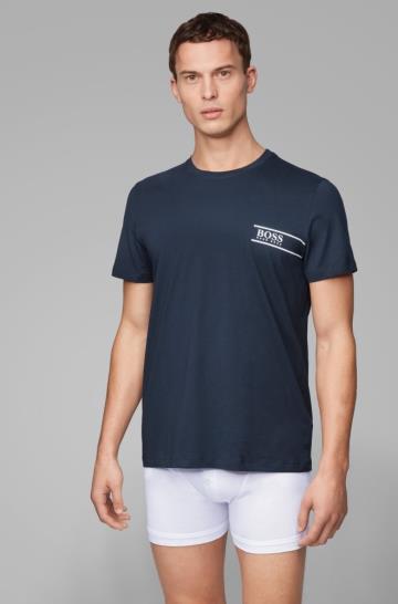 Koszulki BOSS Relaxed Fit Cotton Underwear Ciemny Niebieskie Męskie (Pl94118)